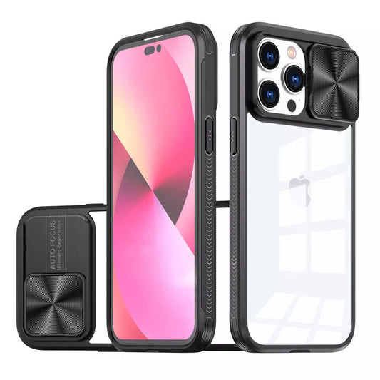 iPhone Hülle - Kameraschutz Outdoor Clear - Schwarz