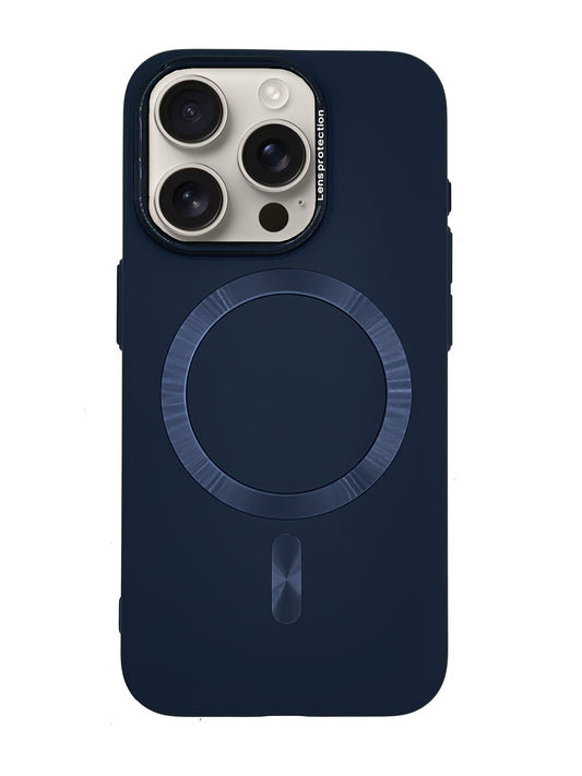 iPhone Hülle - Elegant Silikon Magsafe - Blau