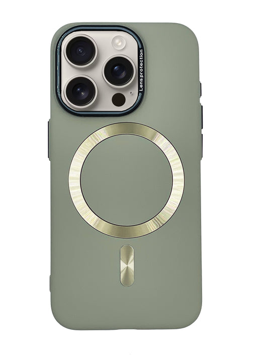 iPhone Hülle - Elegant Silikon Magsafe - Grau