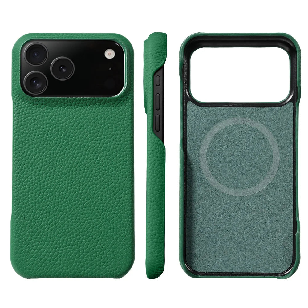 Hülle für iPhone - Premium Kunstleder Lychee