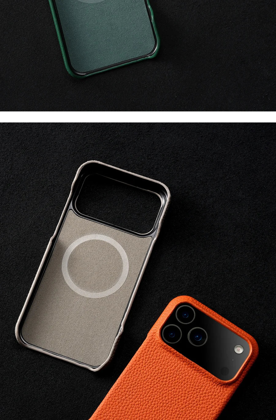 Hülle für iPhone - Premium Kunstleder Lychee