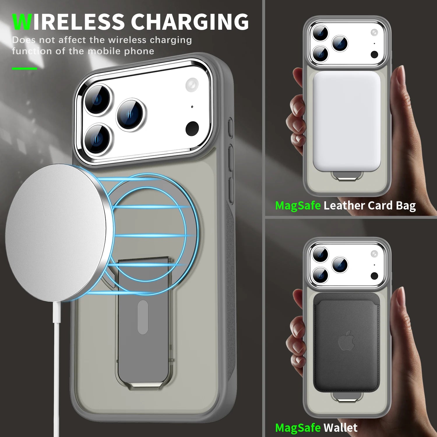 Hülle für iPhone - Clear MagSafe Stand