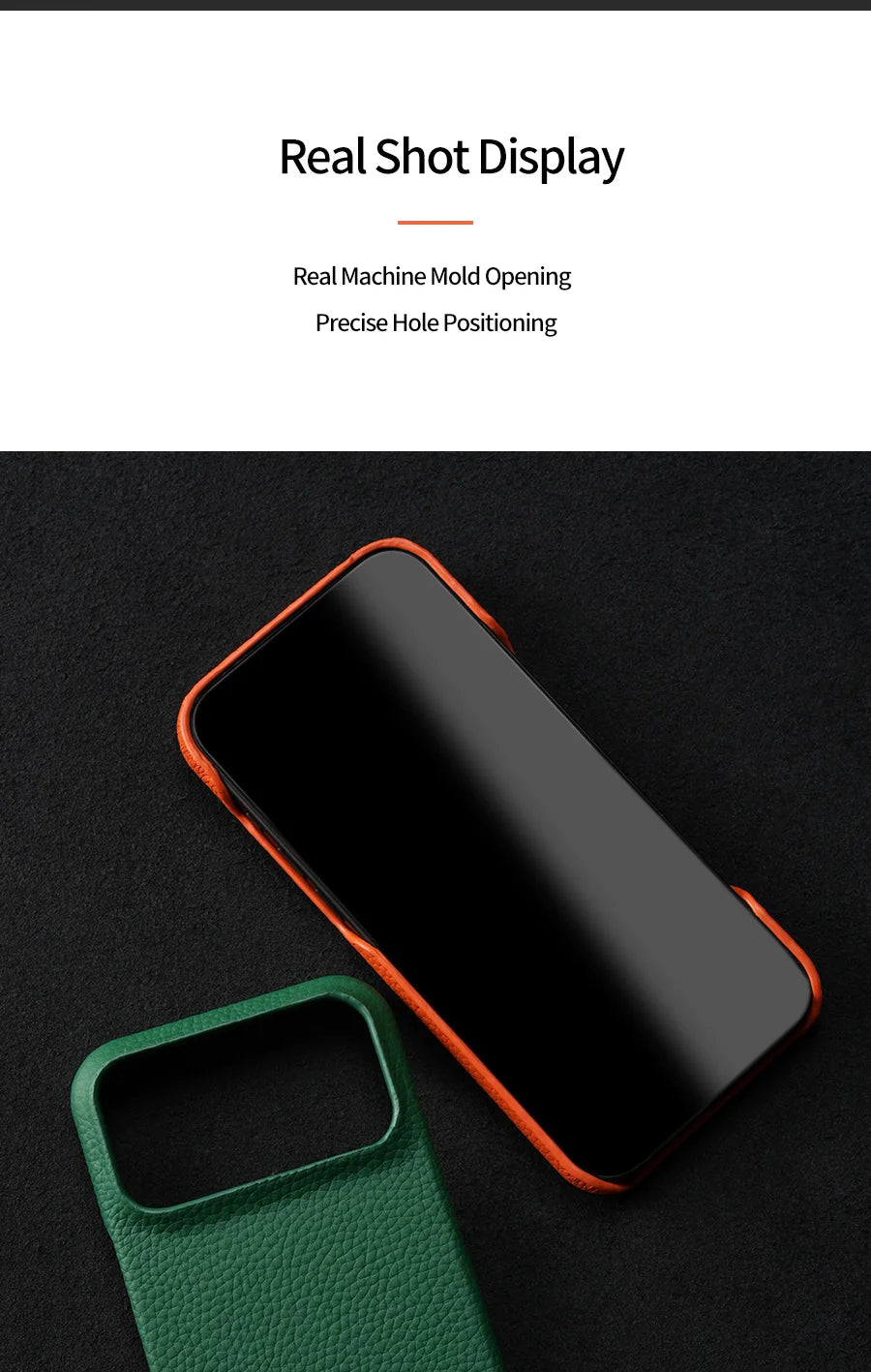 Hülle für iPhone - Premium Kunstleder Lychee