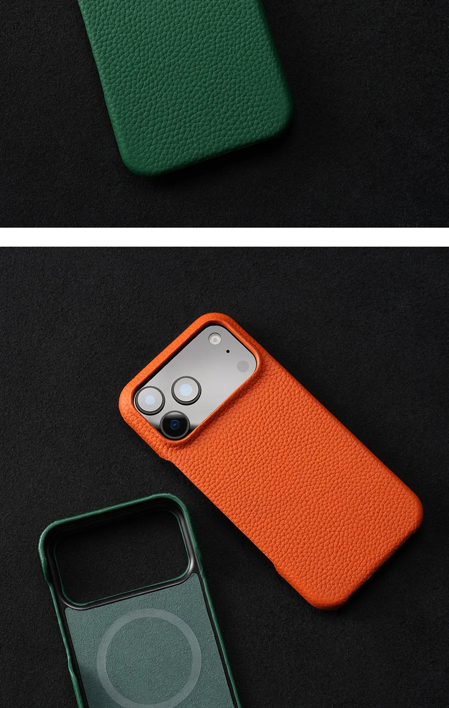 Hülle für iPhone - Premium Kunstleder Lychee