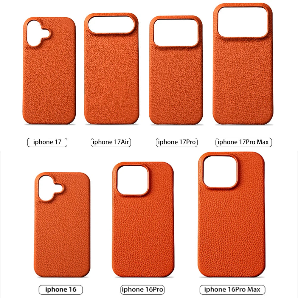 Hülle für iPhone - Premium Kunstleder Lychee
