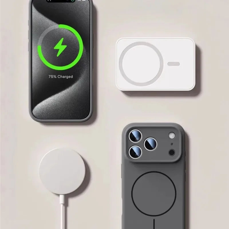 Hülle für iPhone - Silikon MagSafe Kameraschutz