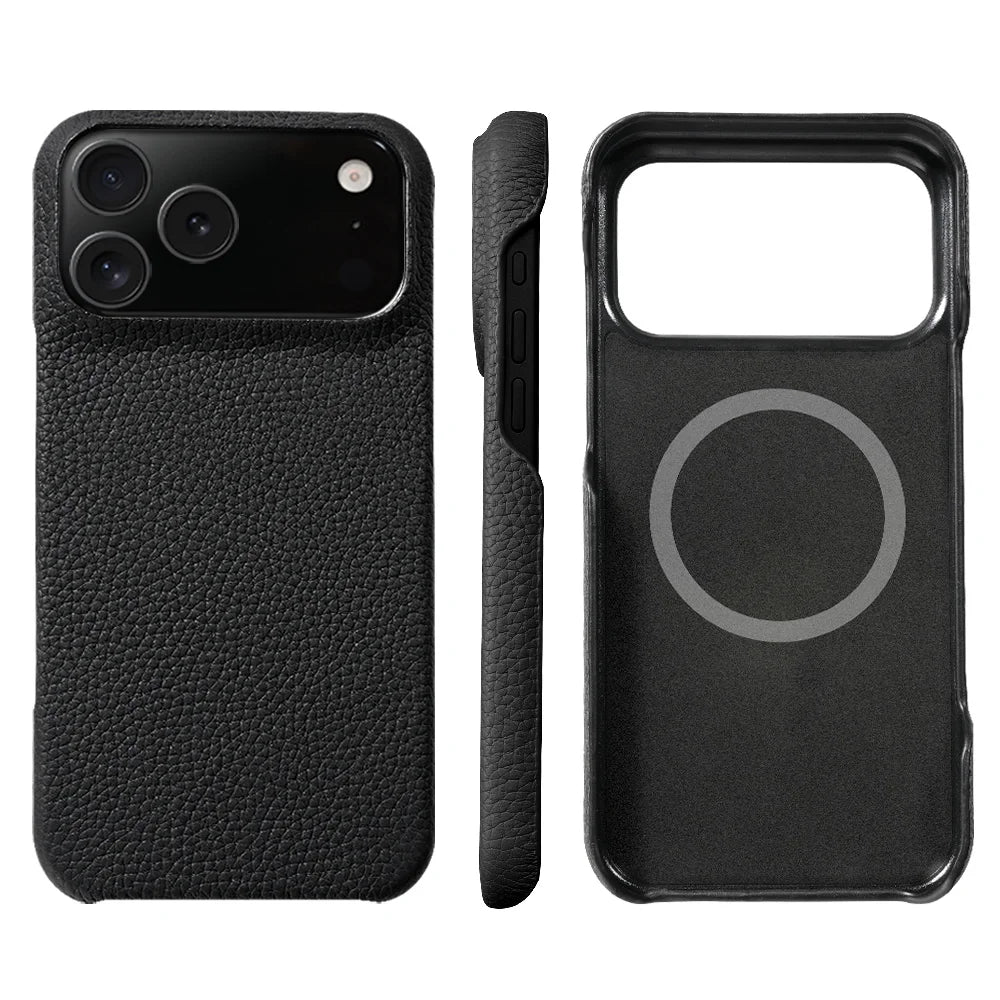 Hülle für iPhone - Premium Kunstleder Lychee