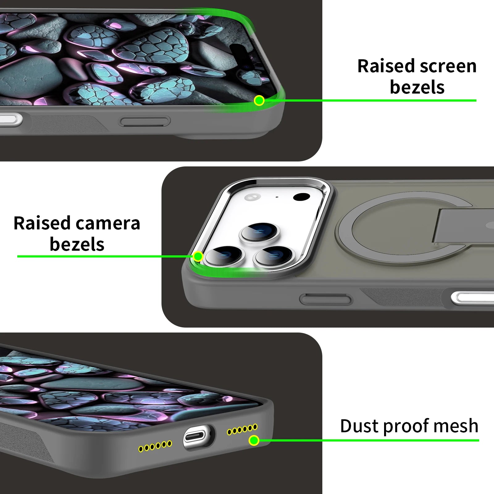 Hülle für iPhone - Clear MagSafe Stand