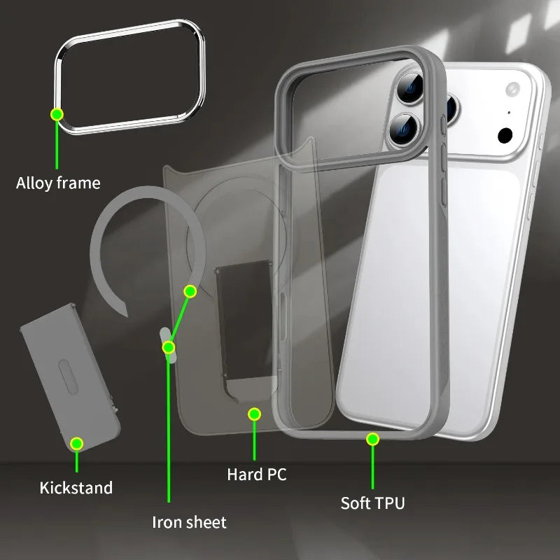 Hülle für iPhone - Clear MagSafe Stand