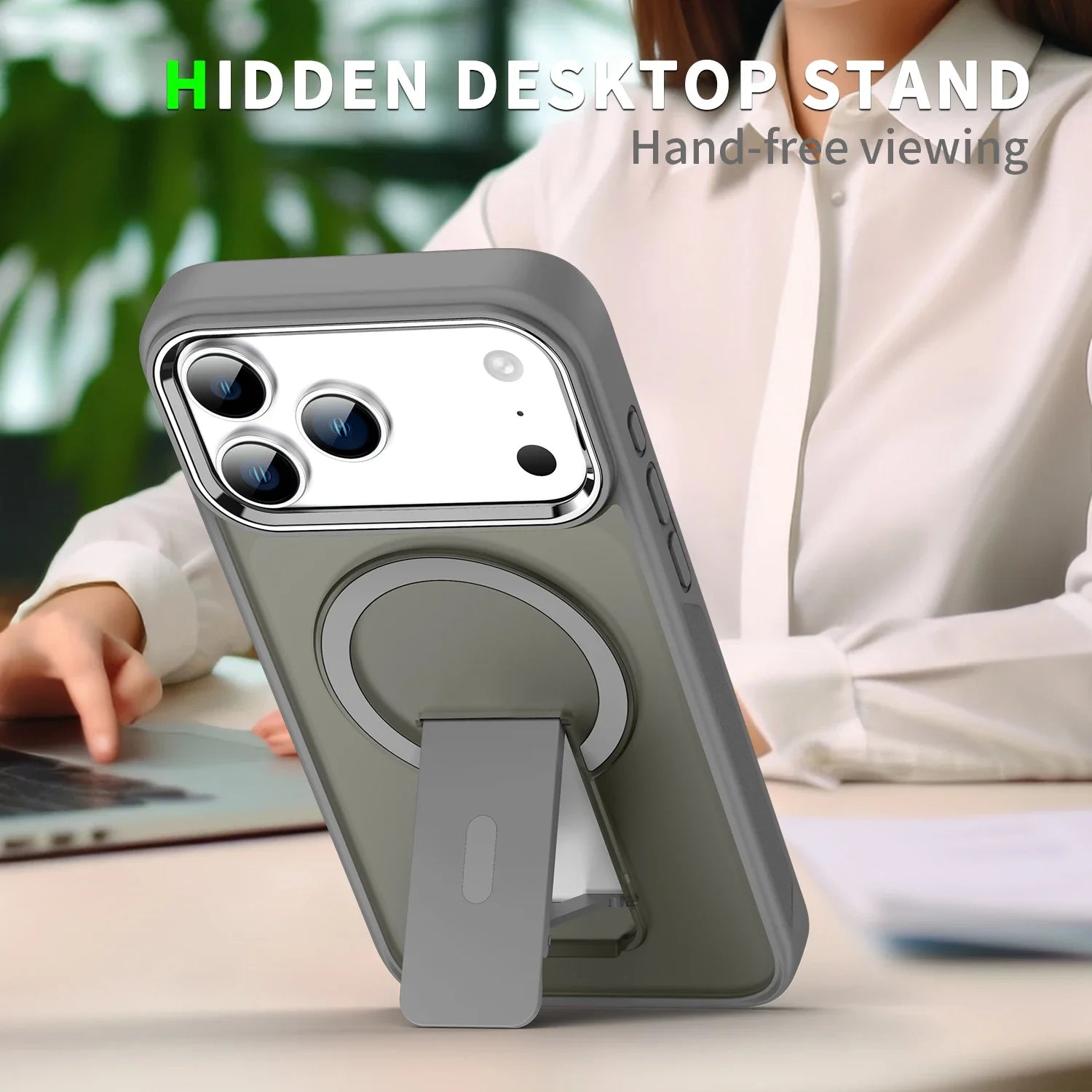 Hülle für iPhone - Clear MagSafe Stand