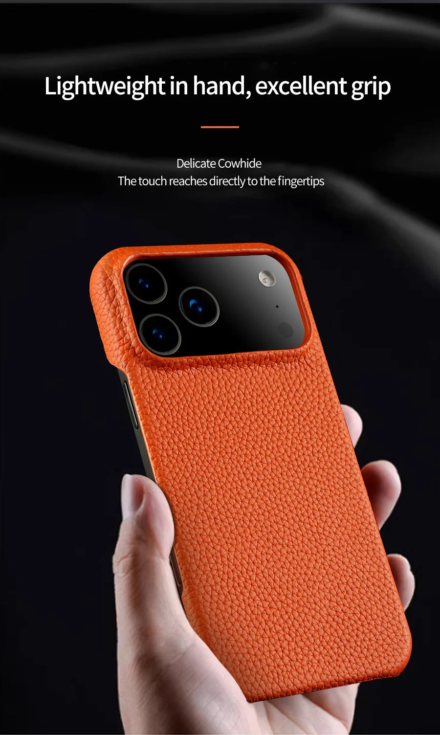 Hülle für iPhone - Premium Kunstleder Lychee