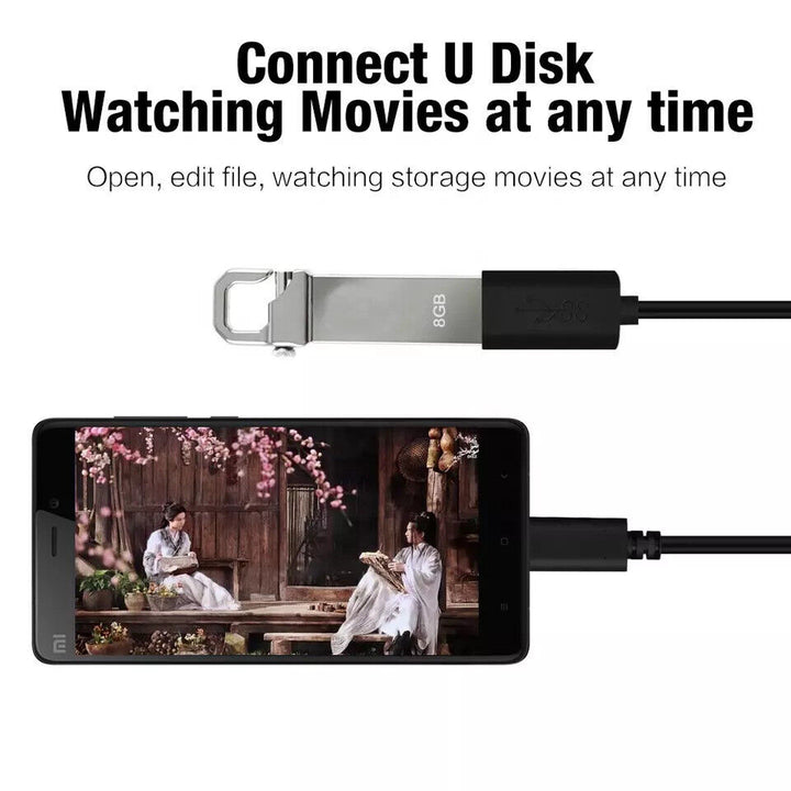OTG Adapter Kabel | USB A - USB C | Schwarz