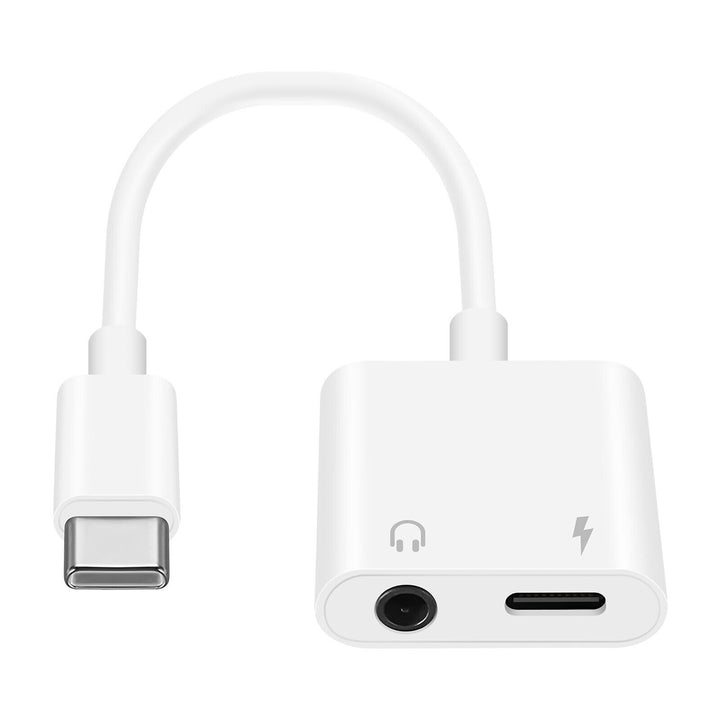 OTG Audio Jack | USB C - Aux - USB C | Weiss