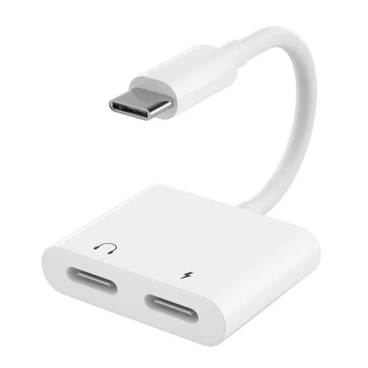 OTG Audio Jack | USB C - 2x USB C | Weiss