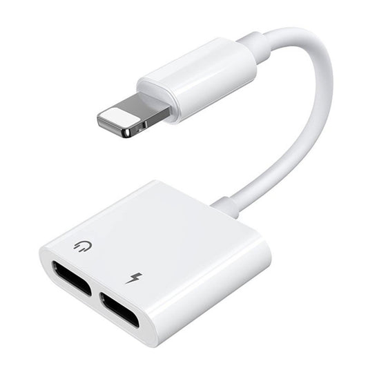 OTG Audio Jack | 8 Pin - 2x 8 Pin | Weiss