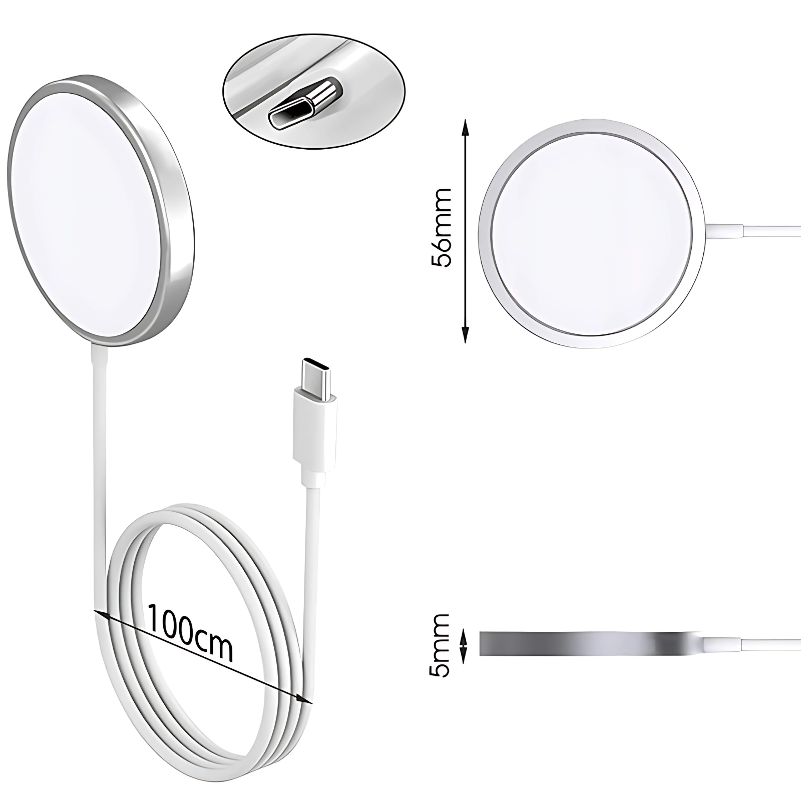 Ladekabel | Magsafe - USB C | Magnetisch | Weiß