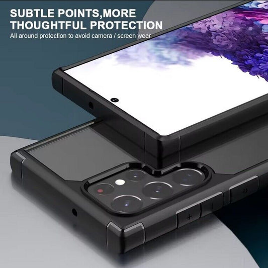 Samsung Galaxy Hülle - Premium Hybrid Clear Case - Schwarz
