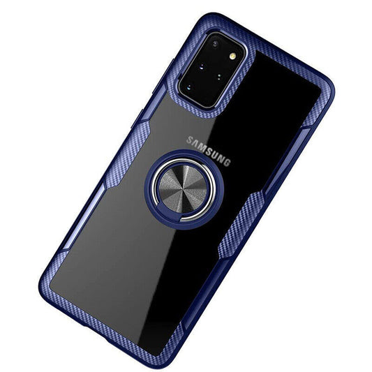 Samsung Galaxy Hülle - Carbon Ring Clear Case - Blau