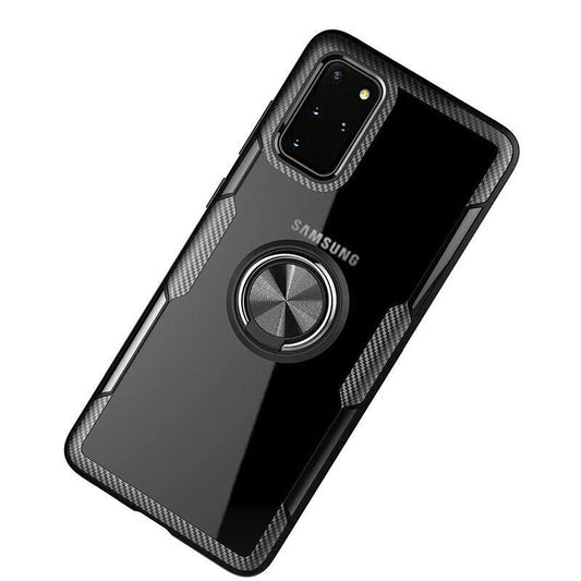 Samsung Galaxy Hülle - Carbon Ring Clear Case - Schwarz