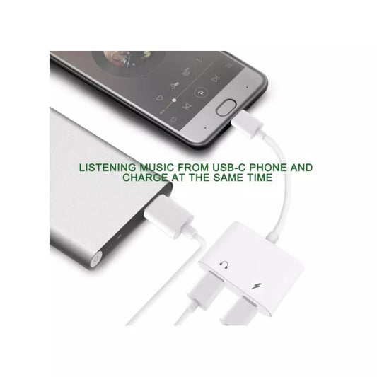 OTG Audio Jack | USB C - 2x USB C | Weiss