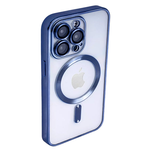 iPhone Hülle - Soft Chrom MagSafe Case - Dunkelblau