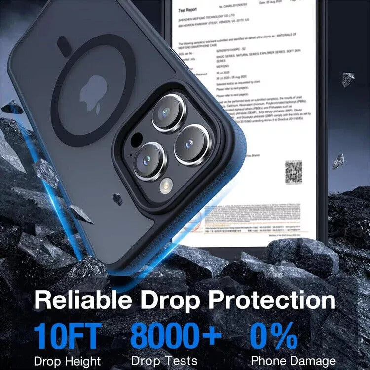 iPhone Hülle - Hybrid MagSafe Case - Blau
