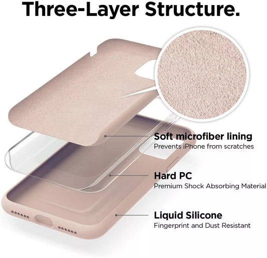 iPhone Hülle - Silikon Case Kameraschutz - Dunkelblau