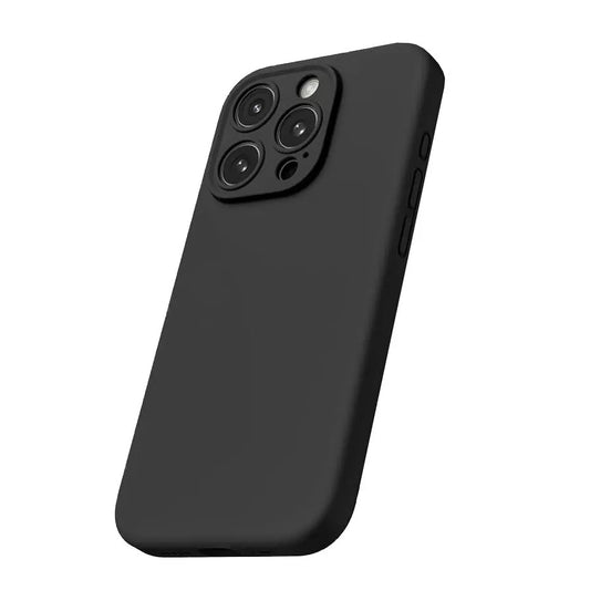 iPhone Hülle - Silikon Case Kameraschutz - Schwarz