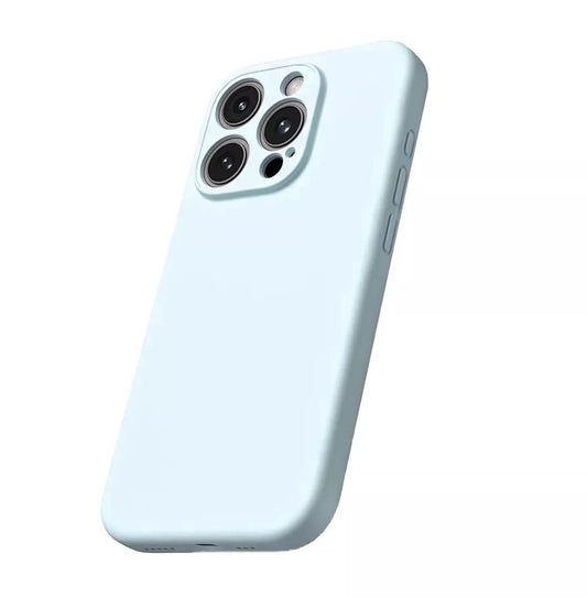 iPhone Hülle - Silikon Case Kameraschutz - Hellblau