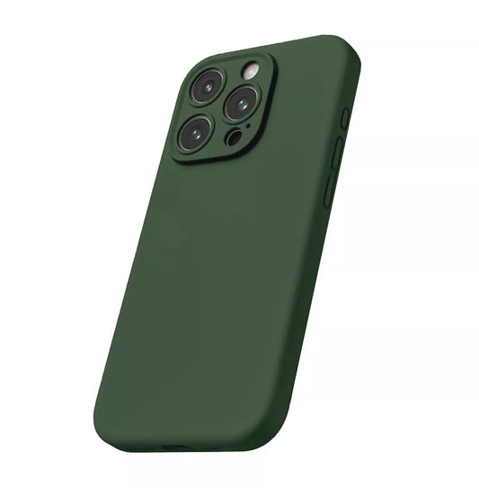 iPhone Hülle - Silikon Case Kameraschutz - Nachtgrün