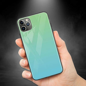 iPhone - Glas Rainbow Case - Türkis Grün - CITYCASE