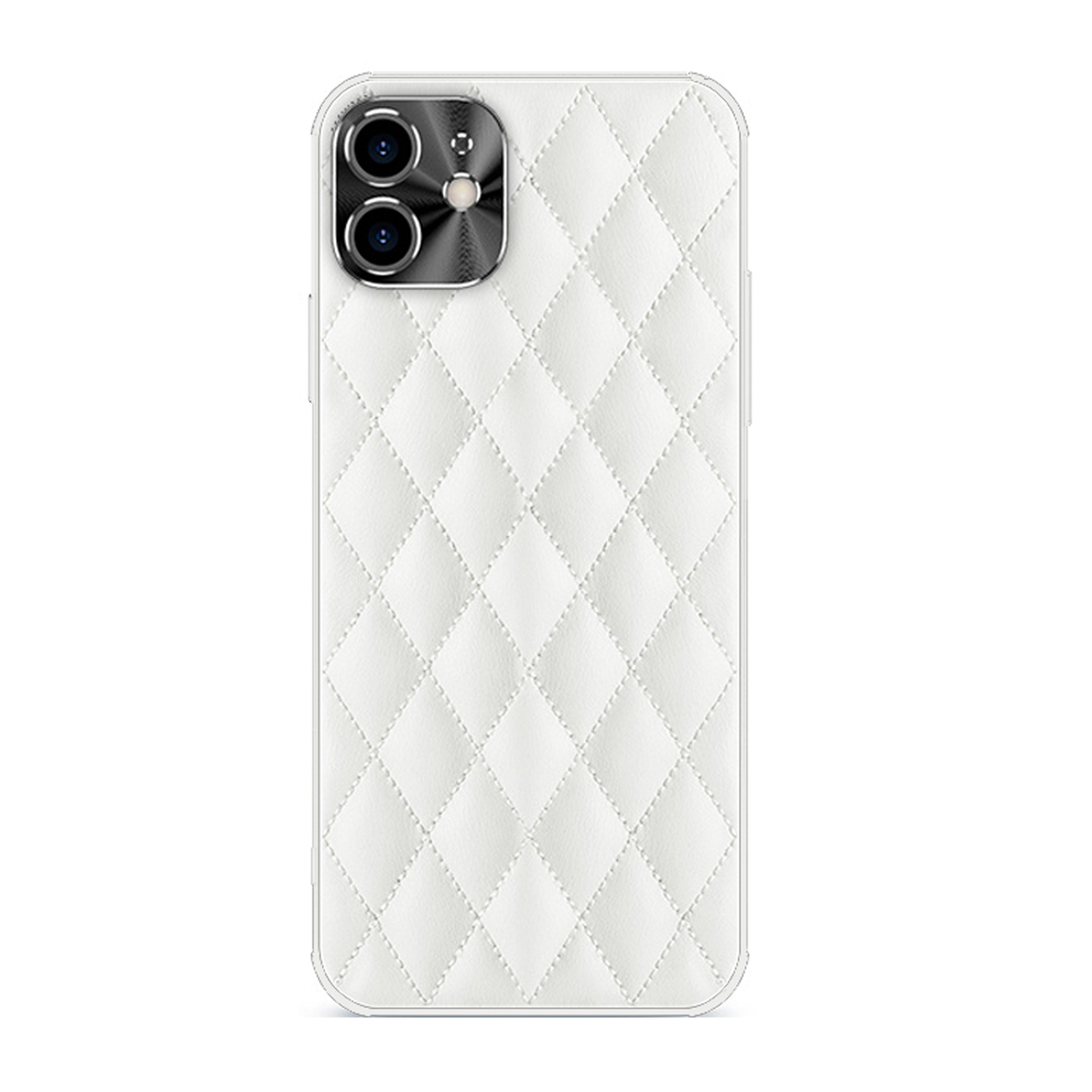 iPhone Hülle - Puffer Kunstleder Case - Weiß