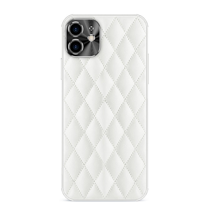 iPhone Hülle - Puffer Kunstleder Case - Weiß