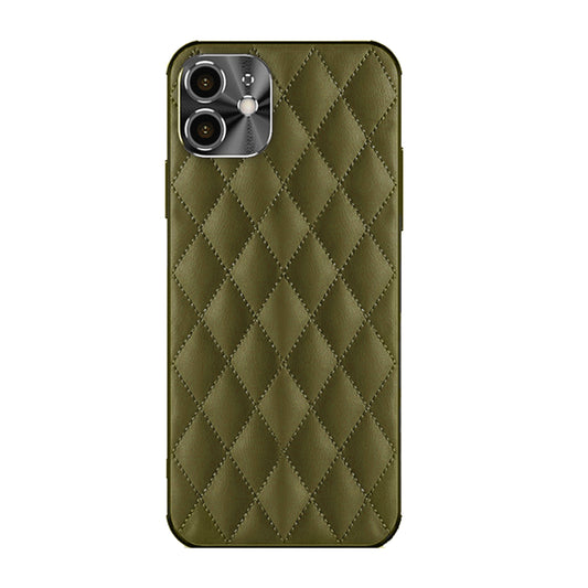 iPhone Hülle - Puffer Kunstleder Case - Khaki