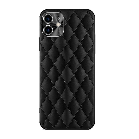 iPhone Hülle - Puffer Kunstleder Case - Schwarz