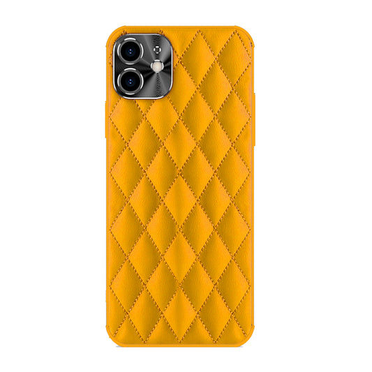 iPhone Hülle - Puffer Kunstleder Case - Gelb
