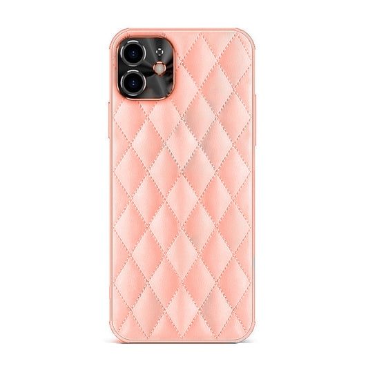 iPhone Hülle - Puffer Kunstleder Case - Rosa