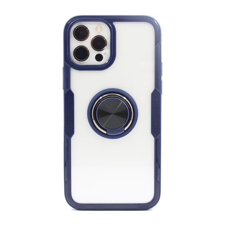 iPhone Hülle - Carbon Ring Case - Blau