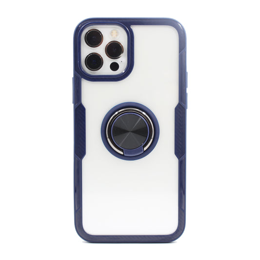 iPhone Hülle - Carbon Ring Case - Blau