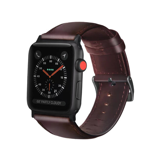 Apple Watch - Echt Leder Armband - Weinrot