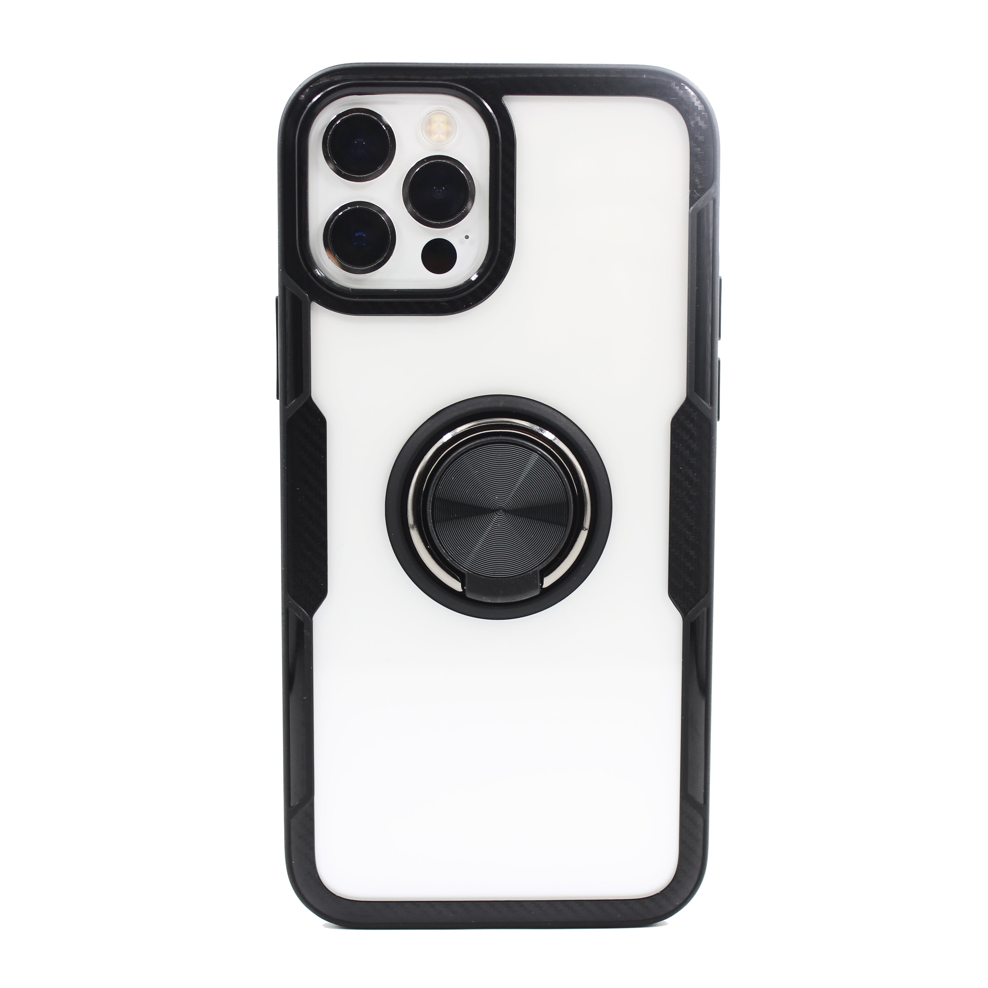 iPhone Hülle - Carbon Ring Case - Schwarz