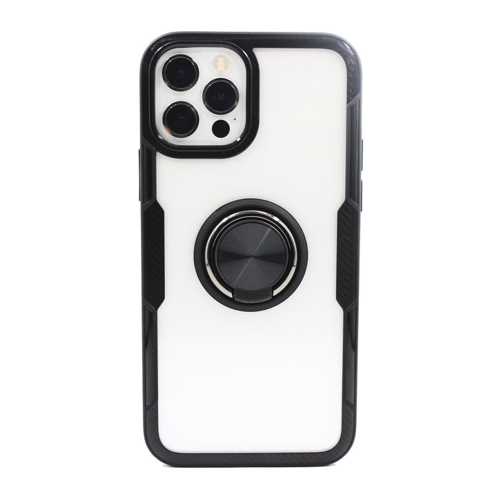 iPhone Hülle - Carbon Ring Case - Schwarz