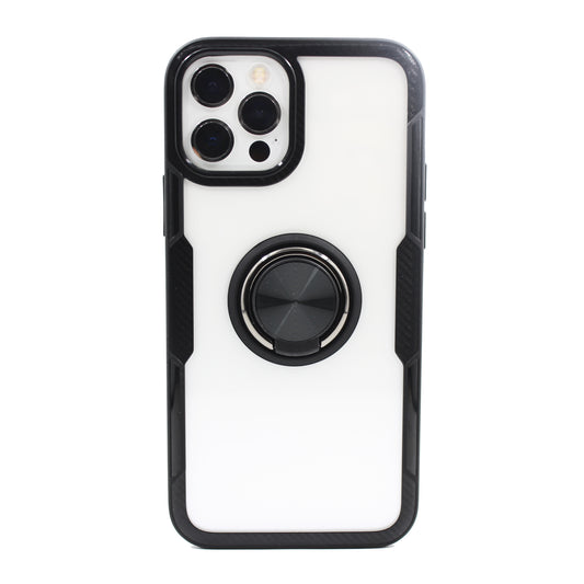iPhone Hülle - Carbon Ring Case - Schwarz
