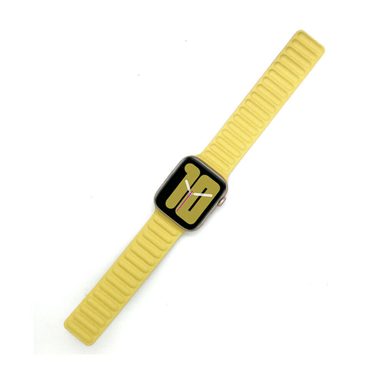 Apple Watch - Leder Magnet Armband - Gelb
