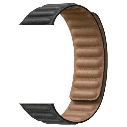 Apple Watch - Kunstleder Magnet Armband - Schwarz