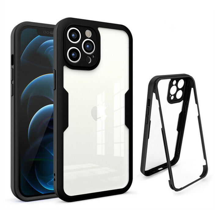 iPhone Hülle - 360 Komplett Case - Schwarz