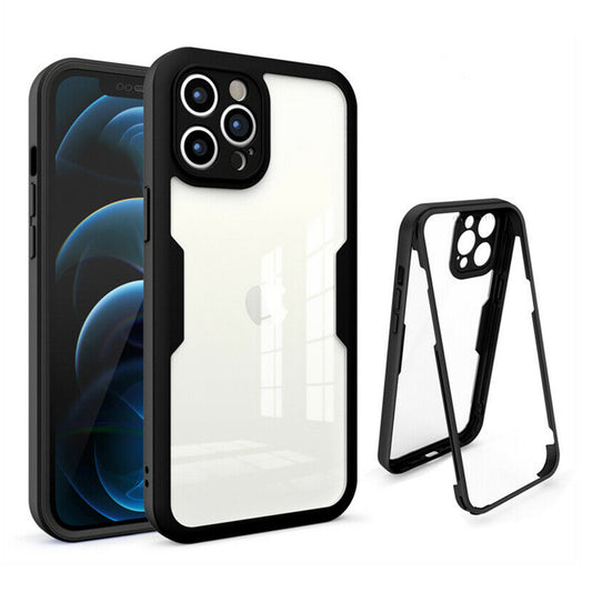 iPhone Hülle - 360 Komplett Case - Schwarz