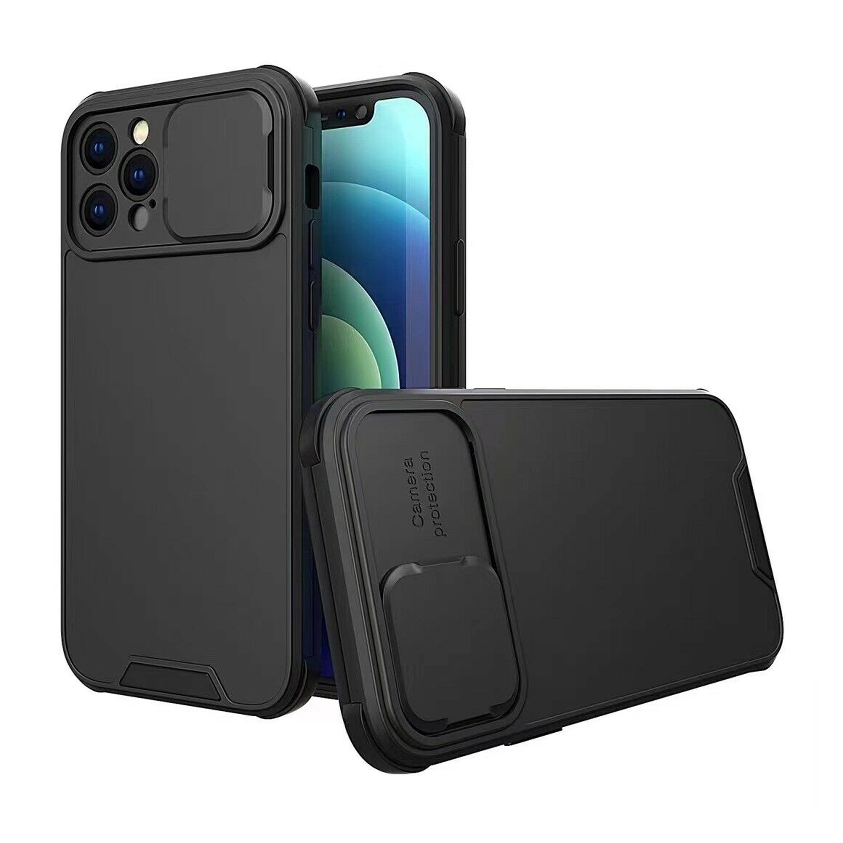 iPhone Hülle - Outdoor Kameraschutz Case - Schwarz
