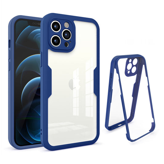 iPhone Hülle - 360 Komplett Case - Blau