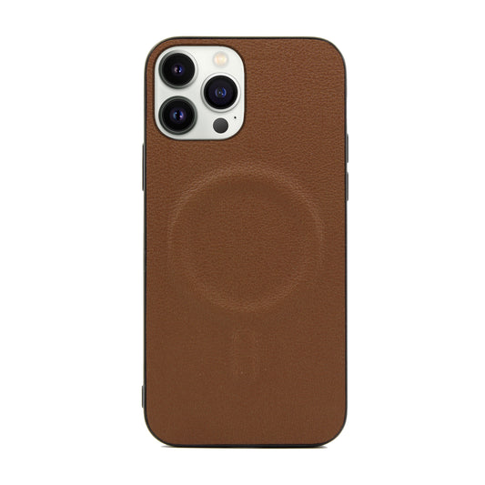 iPhone Hülle - MagSafe Kunstleder Case - Braun